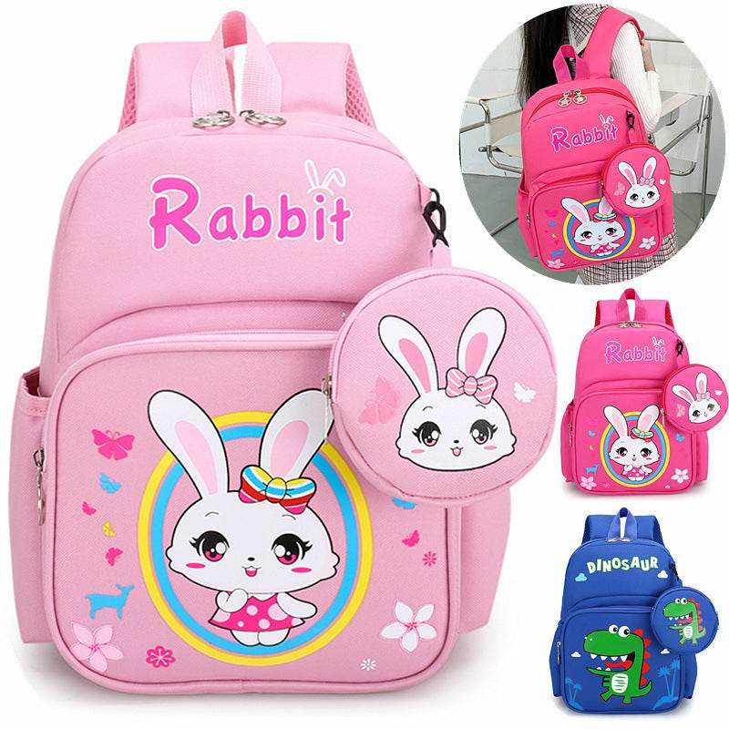 Large Capacity Cute Bunny Cartoon Backpack for School