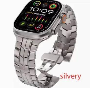 Replaceable Stainless Steel Chain Watch Strap Suitable For Apple IWatch
