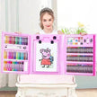 Double Panel Easel Version Watercolor Pen Set Brush Crayon Oil Pastel Children Painting Coloring Drawing Art set.