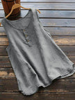 Women's Sleeveless Linen Vest Top – Loose Casual Summer Blouse