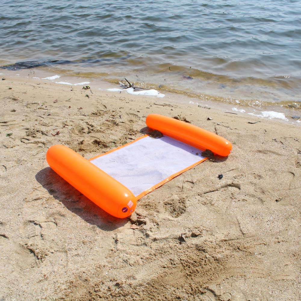 Inflatable Pool Float Lounger – Foldable Striped Floating Row for Adults