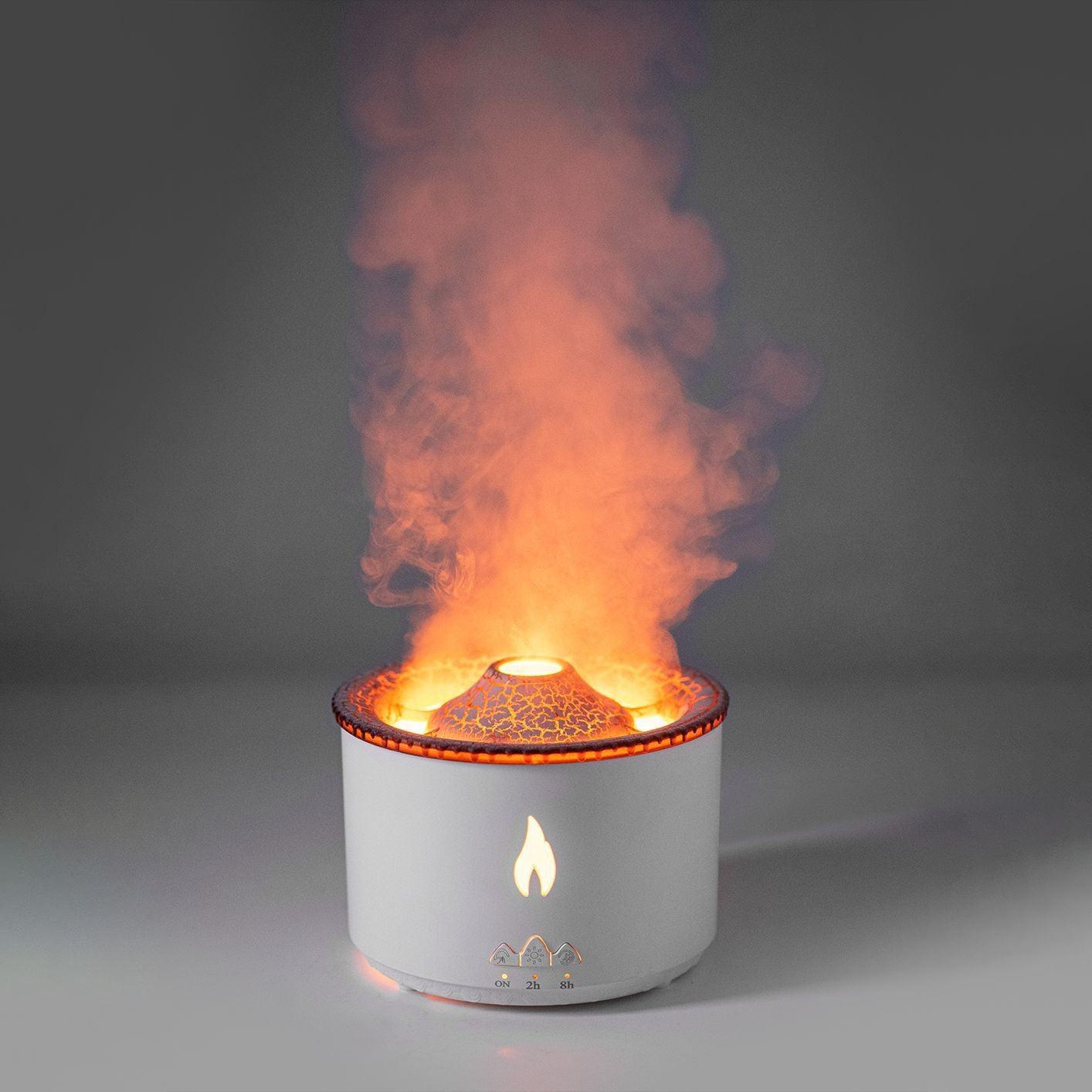 Volcano Aromatherapy Humidifier Diffuser with Flame and Jellyfish Effect