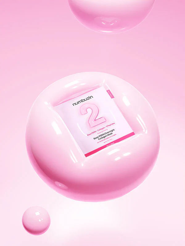 numbuzin No.2 Rose PDRN Overnight Collagen Mask 37ml - 1 BOX/ 4 PC