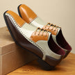 Men's Color Block Business Leather Shoes – Non-Slip Breathable PU, Sizes 39–48 | Canada USA