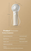 Handheld Fan Portable Silicone Handle Fixed Neck Mini
