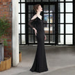 Bride Long Suspender Appreciation Dinner Party Slim-fit Fishtail Skirt Dress