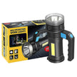 LED Flashlight USB Rechargeable Torch COB Spotlight Camping Light High Lumens Emergency Lamp 3 Modes Waterproof