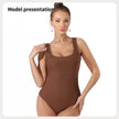 One piece Full body shaper Sleeveless Square neckline Bodysuit
