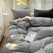 Class A Washed Cotton Four-piece Set Pure Color Duvet Cover Sheets