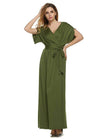 4XL Big Size Dress Elegant Women Long wrap Dresses Summer Dresses