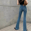 Retro Bootcut Jeans Women's Thin Section High Waist Slim Fit