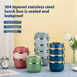 2 layer 304 Stainless Steel Thermal Insulated Lunch Container