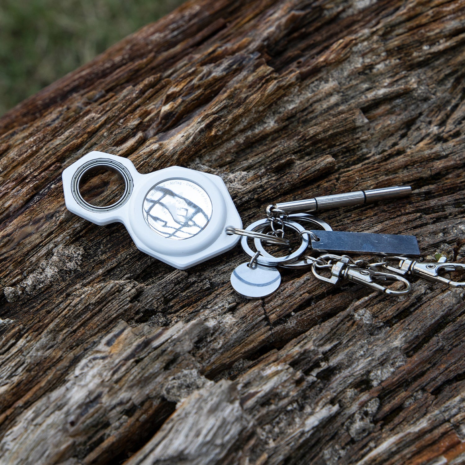 AirTag Keychain Case in Alloy Metal