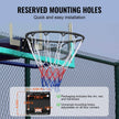Wall Mounted Basketball Hoop – Heavy Duty Q235 Flex Rim with Net