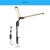 Double-Headed Clip-On Desk Lamp – Eye Protection LED Study Light (Black / White)