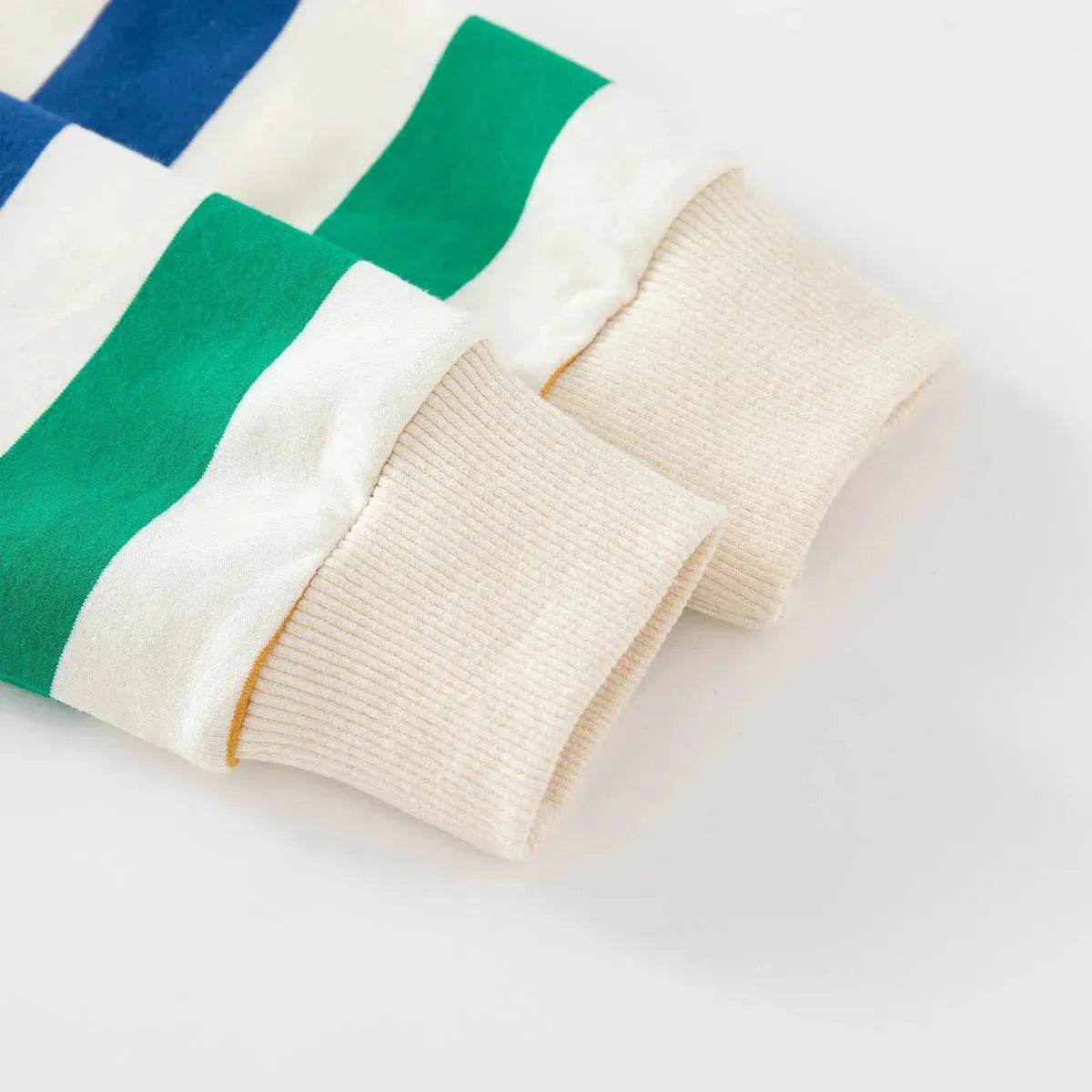 Unisex Colorful Striped Long-sleeved Sweater for Kids Pullover for Kids