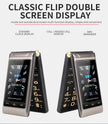 MAFAM Dual Screen Flip Phone – Big Button Senior Feature Phone, Dual SIM, 5900mAh
