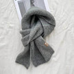 Women's Sweet Version Fleece Solid Scarf Autumn And Winter