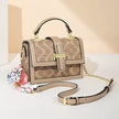 Vintage Printed PVC leather Shoulder Crossbody Bag for women