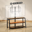 Bay TV Stand with Swivel Mount, Power Outlet and LED Lights for 32-70