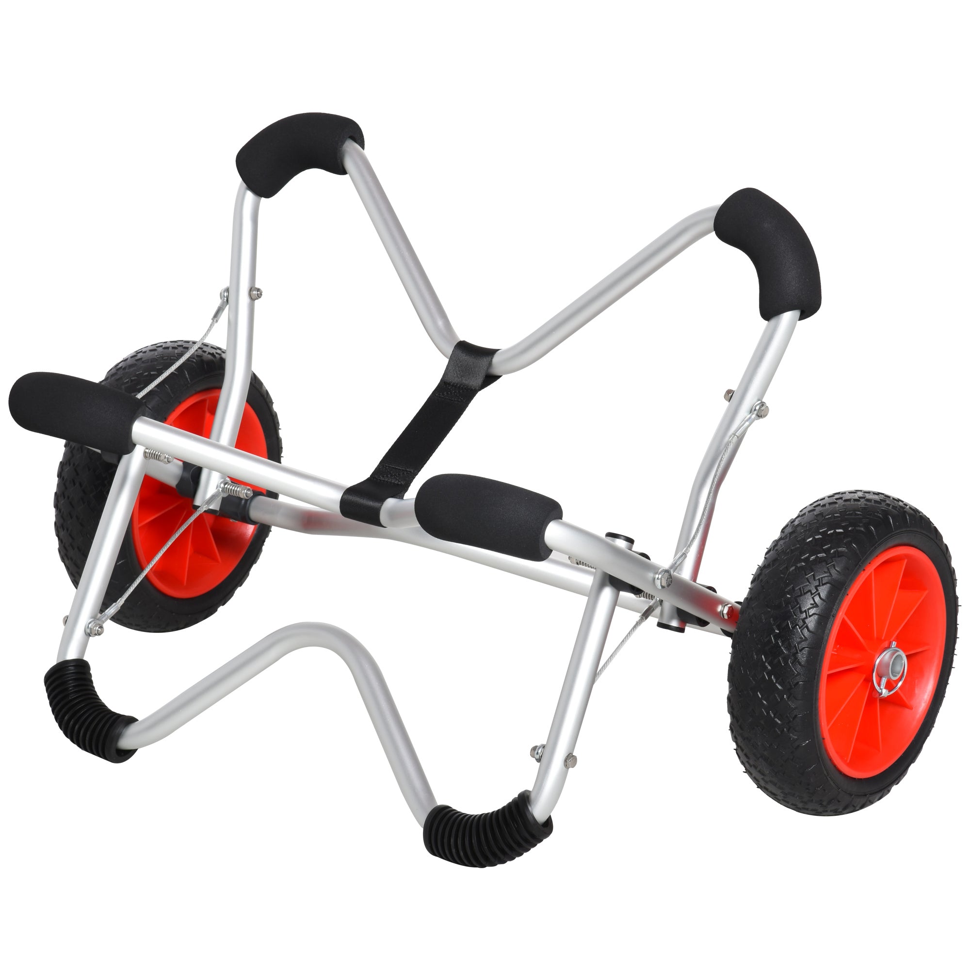 Soozier Aluminum Kayak Cart Canoe Carrier Dolly Trolley Airless Tires Beach Sand Silver