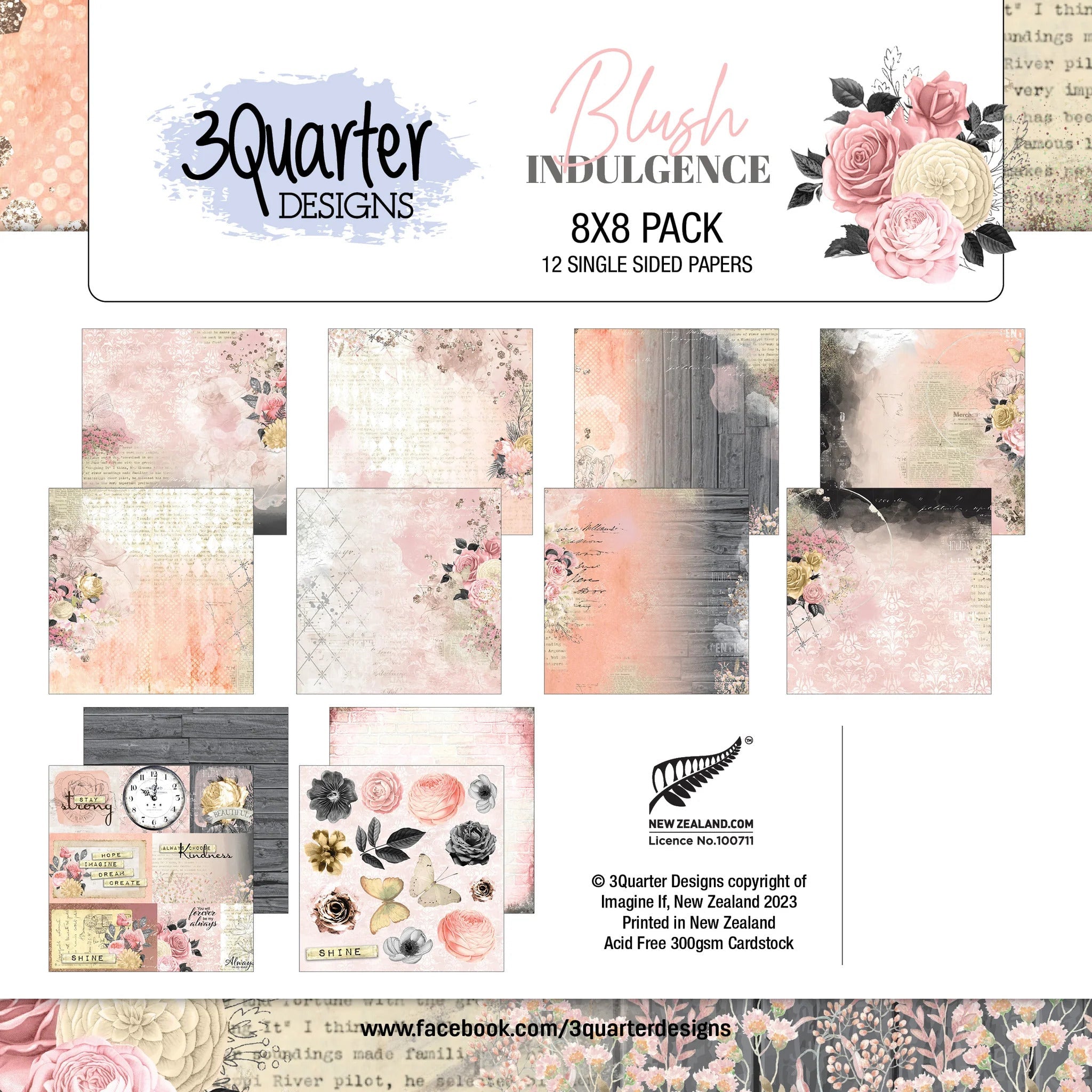 Blush Indulgence Paper Pack 8