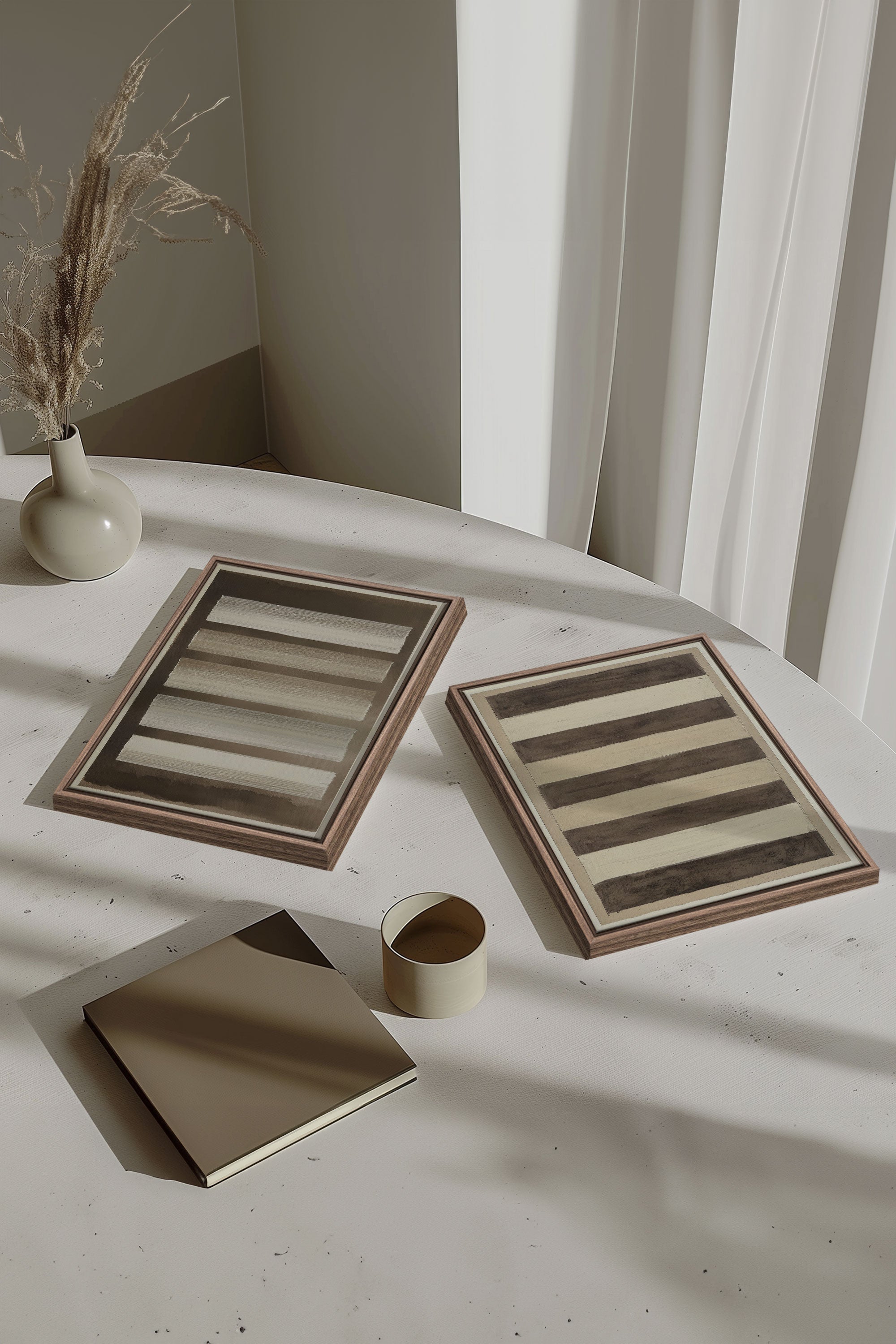 SANDY LINES DUO (2 Oeuvres sur toile étirée)