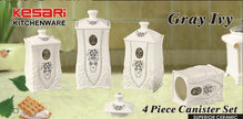 4pc Canister Set Ivy