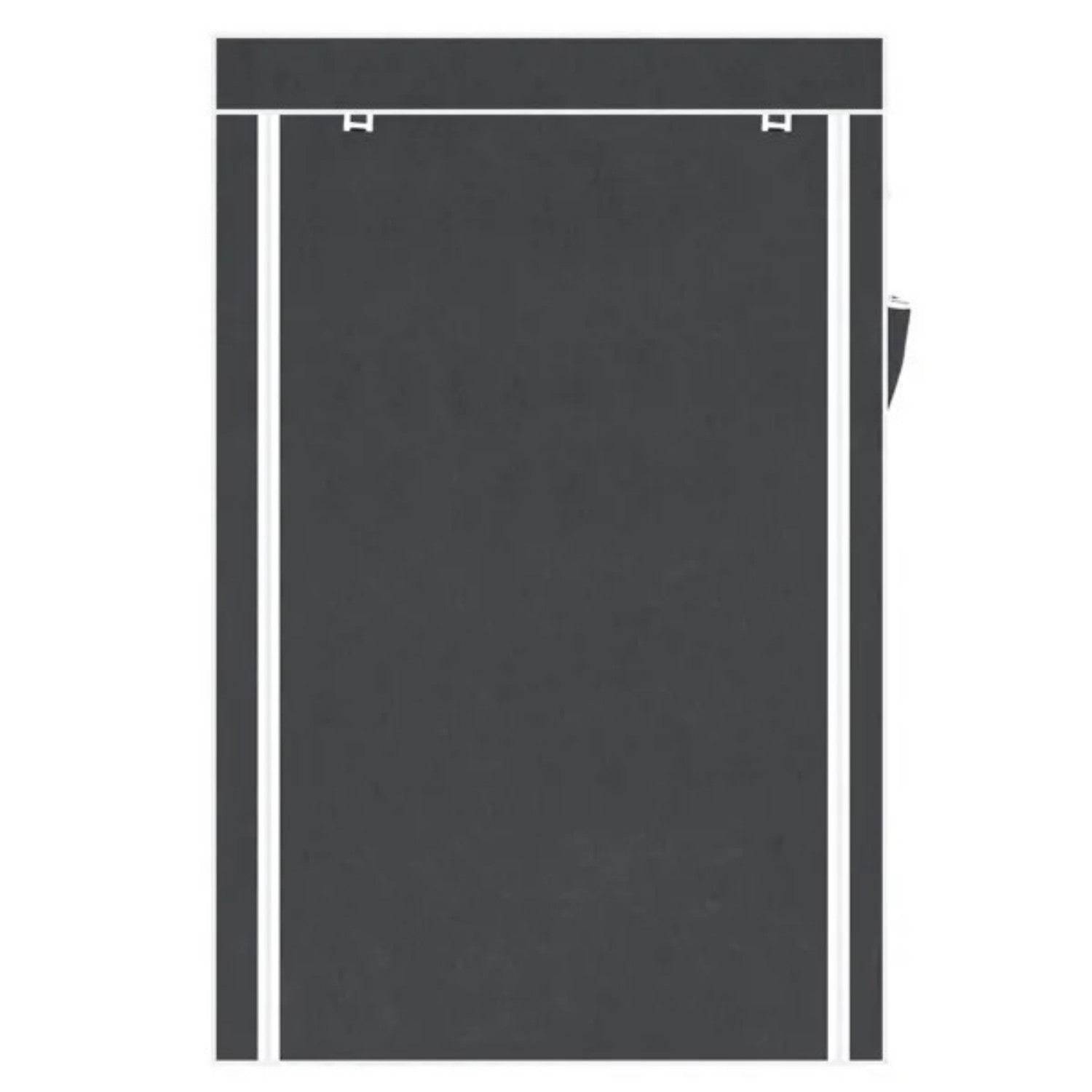 64 Portable Closet Storage Organizer Wardrobe Clothes Rack With Shelves Gray