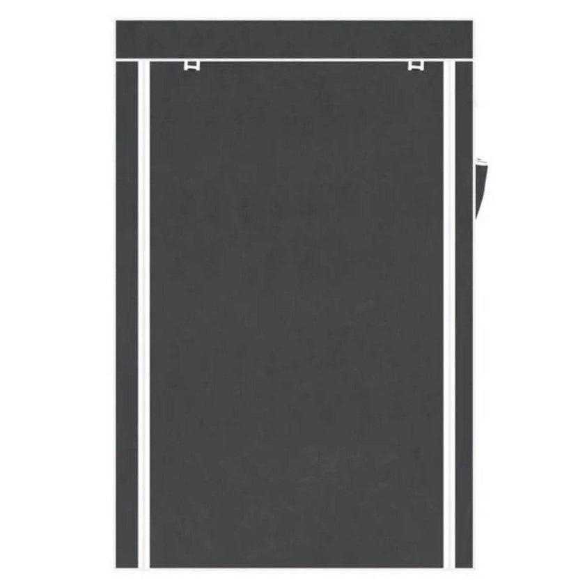 64 Portable Closet Storage Organizer Wardrobe Clothes Rack With Shelves Gray
