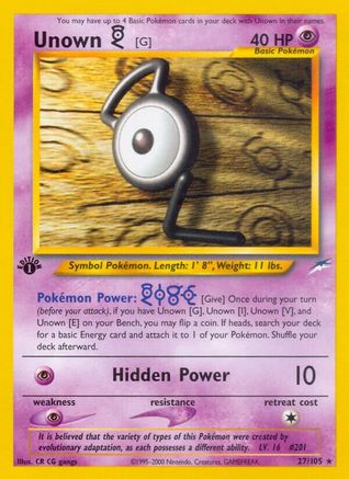 Unown [G]/105 - Neo Destiny Unlimited
