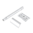 Merkur 23C 3-Piece DE Safety Razor, Closed Comb, Knurled Extra Long Handle, Chrome