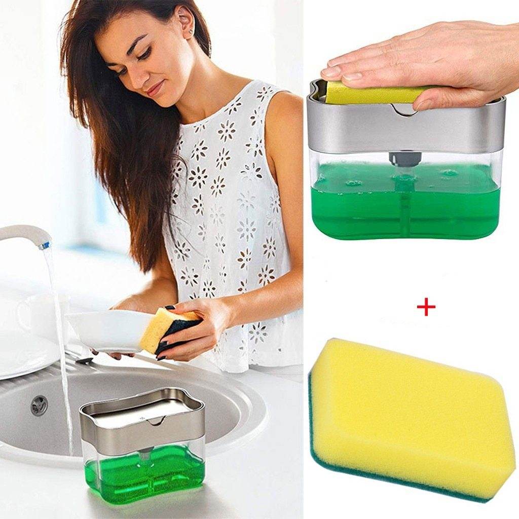 Household brush pot presser dish wash dish brush Soap Dispenser
