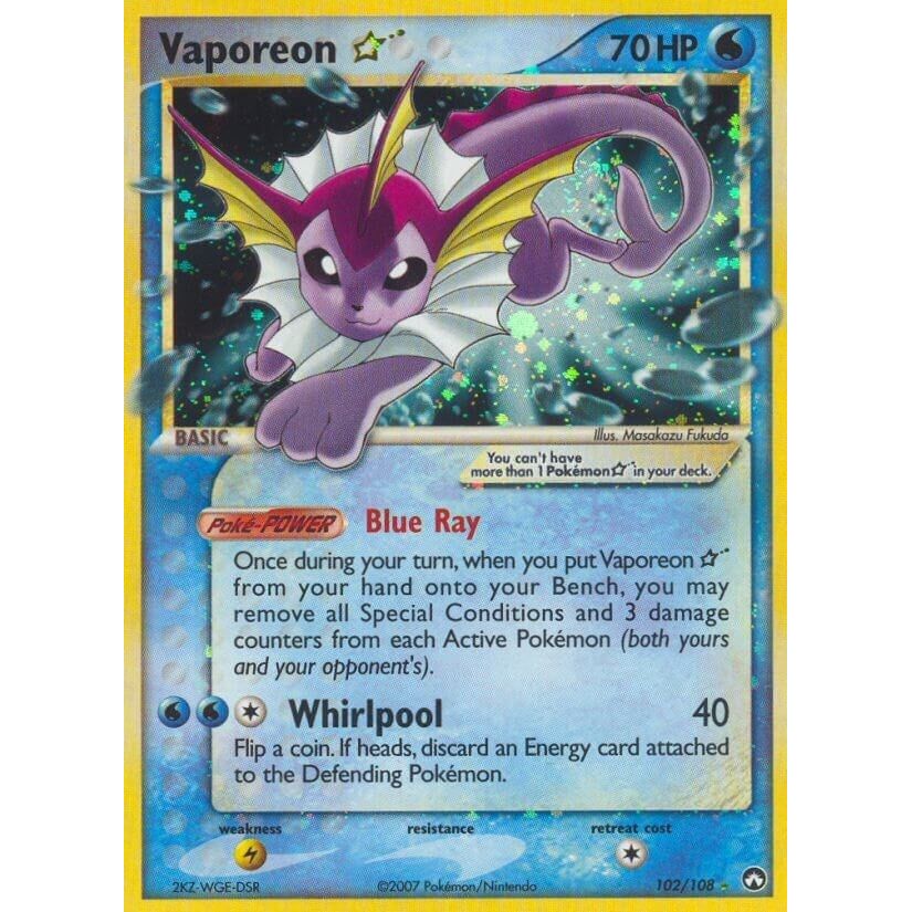 Vaporeon Star (102/108) (PK)