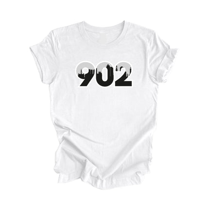 902 Halifax Nova Scotia Prince Edward Island Canada Area Code City Skyline Gift - Unisex T-Shirt - Inspired X