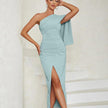Women's Simple One-shoulder Sleeveless Party Dinner Dress