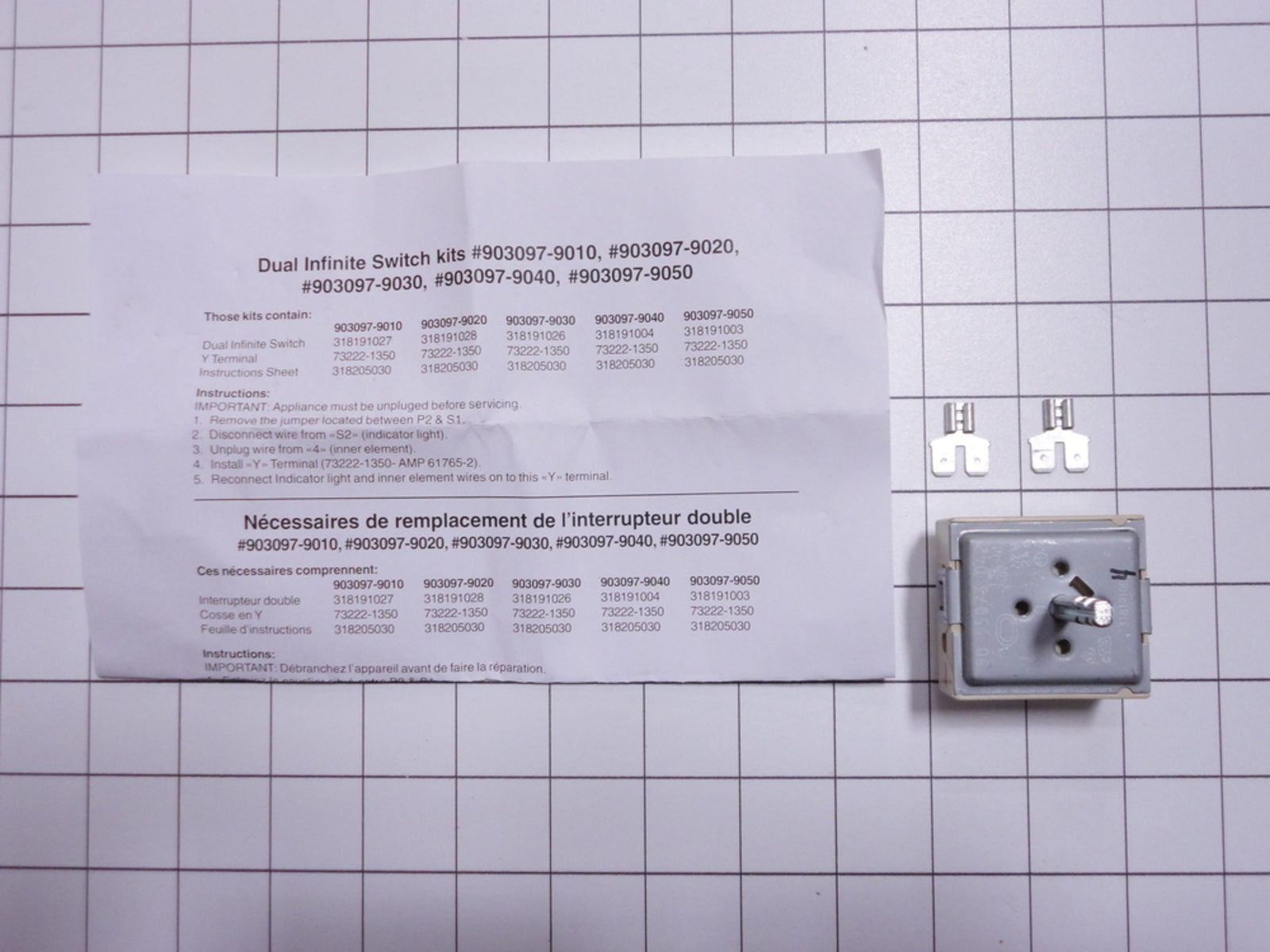 Frigidaire 903097-9040 Oven Range Surface Element Switch