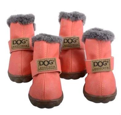 Dog Winter Snow Boots – Waterproof Non-Slip PU Paw Shoes for Small & Medium Dogs (10 Colours, Sizes 1–5 & S–XXL)