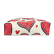 Heart Pattern Weekender Bag – Romantic Red Watercolor Travel Tote