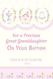 Great Granddaughter Baptism Card