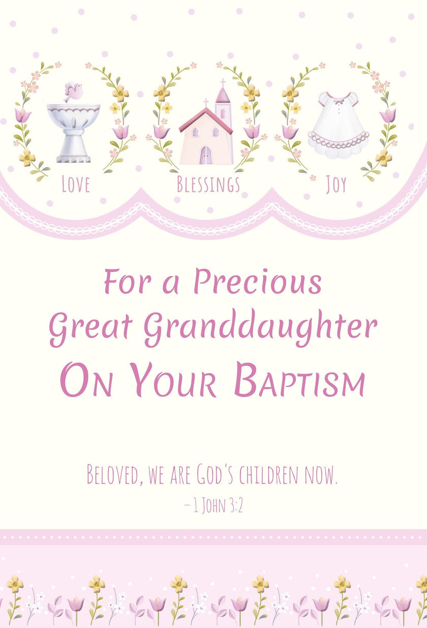 Great Granddaughter Baptism Card