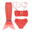 Girls Mermaid Bikini Set for Kids – 3-Piece Swimsuit with Skirt, Panties & Bra (Ages 3–8)