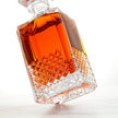 Crystal-Cut Square Whisky Decanter with Glass Stopper — 29oz