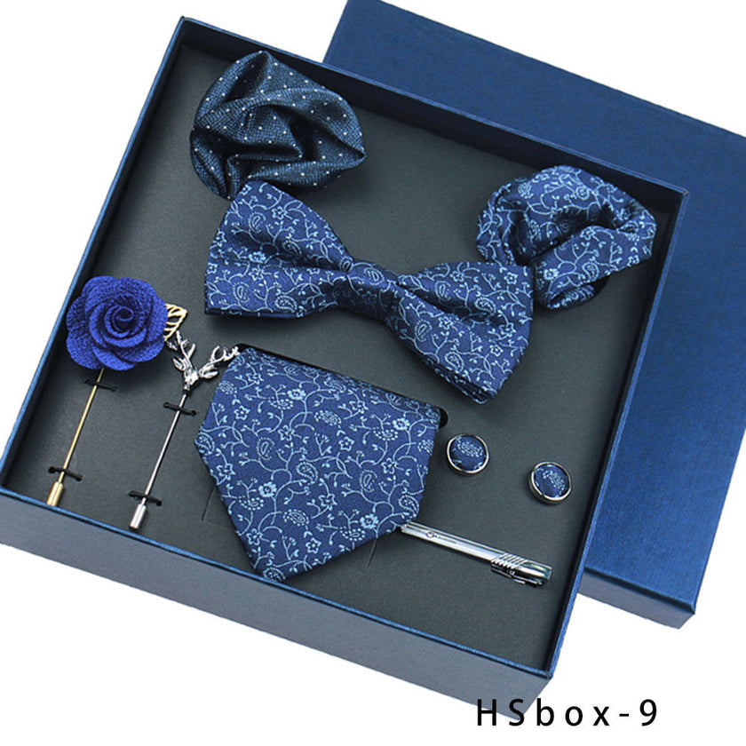 8-Piece Men's Formal Wear Gift Box Set – Bow Tie, Pocket Square, Cufflinks & Tie Clip | Canada & USA