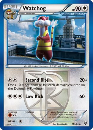 Watchog (Team Plasma) (113)/135 - Plasma Storm Reverse Holofoil
