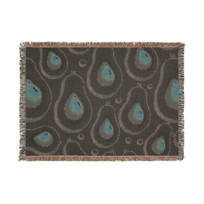 Avocado Pattern Woven Blanket – Cozy Decorative Throw for Kitchen, Living Room & Gifts