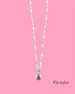 Heart Stone Necklaces in silver - various birthstone colours