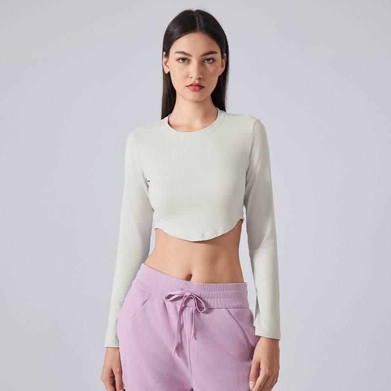 Women Slim Fit Long Sleeve Crop top Workout Sports Gym top