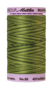 Mettler  Silk-Finish 50wt Variegated Cotton Thread 500yd/457M Ferns