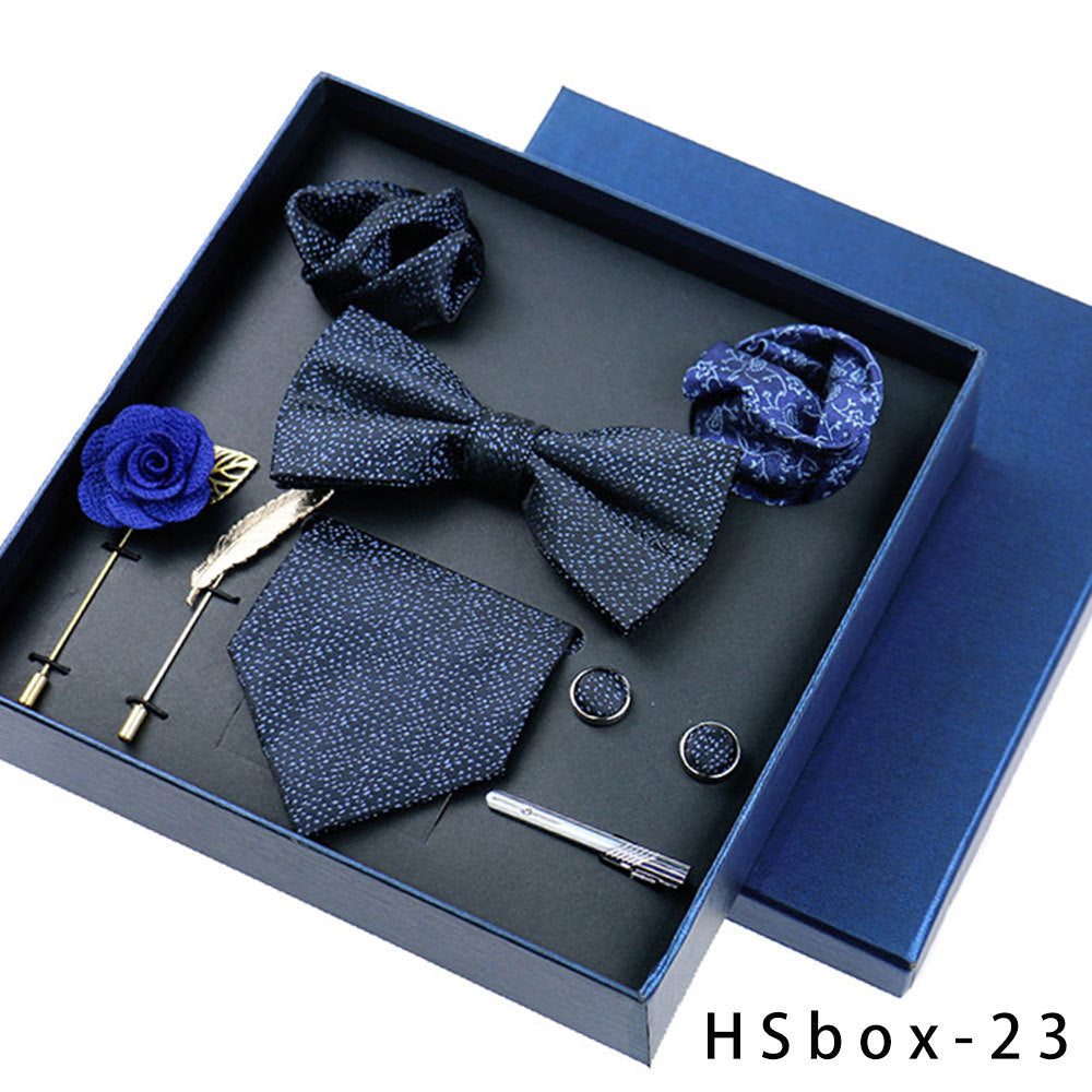 8-Piece Men's Formal Wear Gift Box Set – Bow Tie, Pocket Square, Cufflinks & Tie Clip | Canada & USA